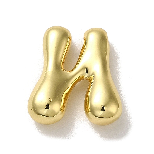 

PandaHall Rack Plating Brass Beads, Cadmium Free & Lead Free, Long-Lasting Plated, Real 18K Gold Plated, Letter N, 21.5x18.5x6.5mm, Hole...