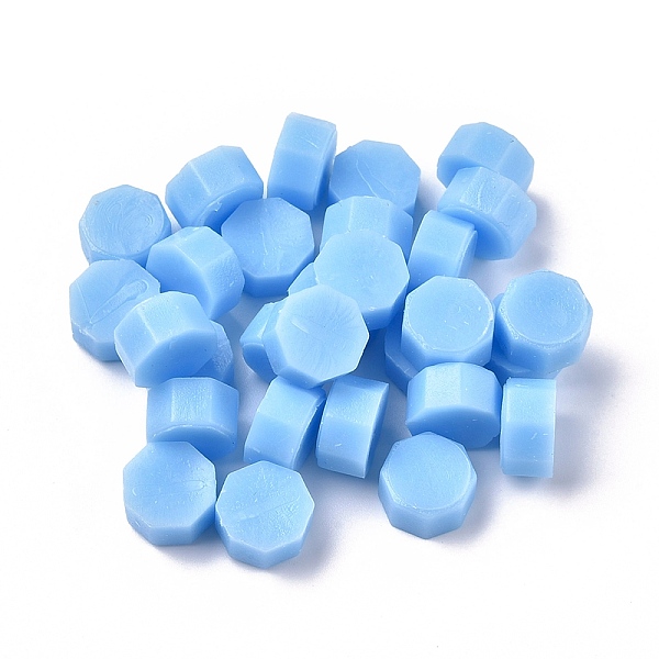 

PandaHall Sealing Wax Particles, for Retro Seal Stamp, Octagon, Sky Blue, 9mm, about 1500pcs/500g Wax Multicolor