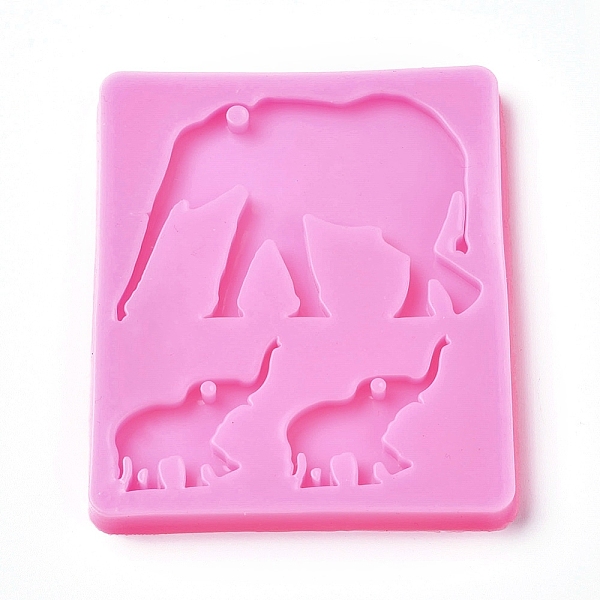 

PandaHall Pendant Silicone Molds, Resin Casting Molds, For UV Resin, Epoxy Resin Jewelry Making, Elephant, Pink, 101x84x6mm, Inner Diameter...