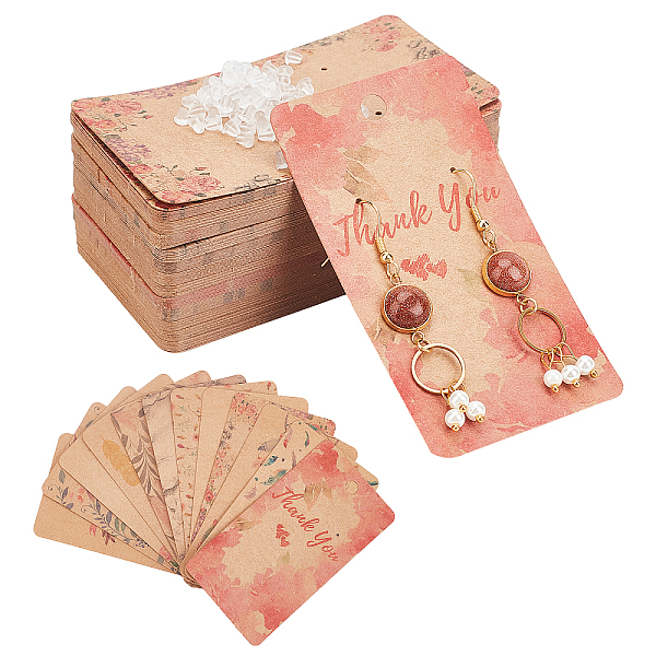 

PandaHall Cardboard Earring Display Cards, Rectangle, with Plastic Ear Nut, BurlyWood, Display Cards: 126pcs/set, Ear Nuts: 200pcs/set Paper..., Orange