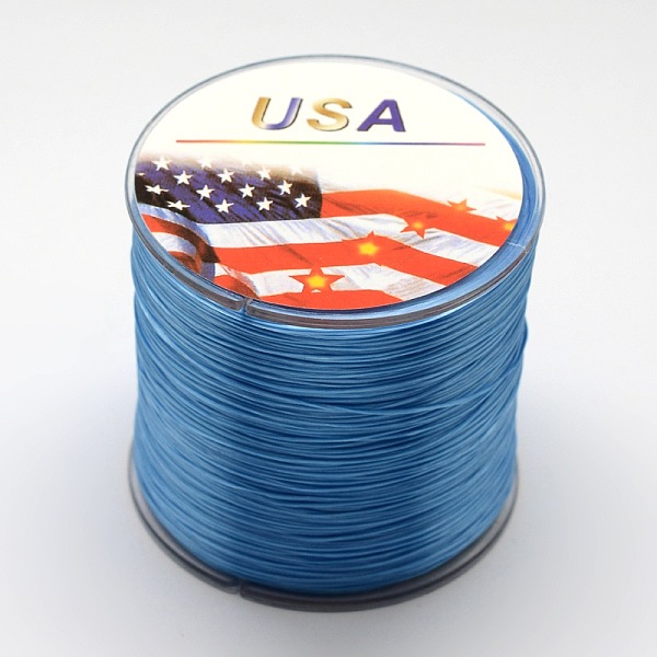 

PandaHall Flat Elastic Crystal String, Elastic Beading Thread, for Stretch Bracelet Making, Sky Blue, 0.6mm, about 328.08 yards(300m)/roll...