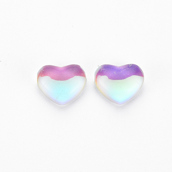 

PandaHall Translucent Electroplated Glass Cabochons, Heart, Medium Orchid, 8.5x10.5x4mm Glass Heart