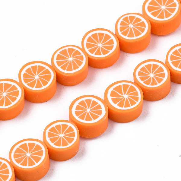 

PandaHall Handmade Polymer Clay Bead Strands, Lemon Slice, Coral, 8~10x3.5~4.5mm, Hole: 1.6mm, about 38~40pcs/strand, 13.98 inch~15.55 inch..., Red