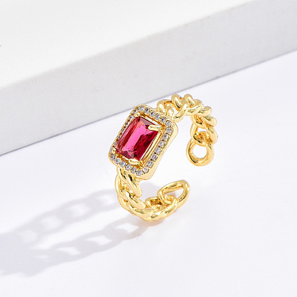 

PandaHall Golden Brass Micro Pave Cubic Zirconia Open Cuff Rings, Rectangle, Camellia, no size Brass+Cubic Zirconia Rectangle Pink