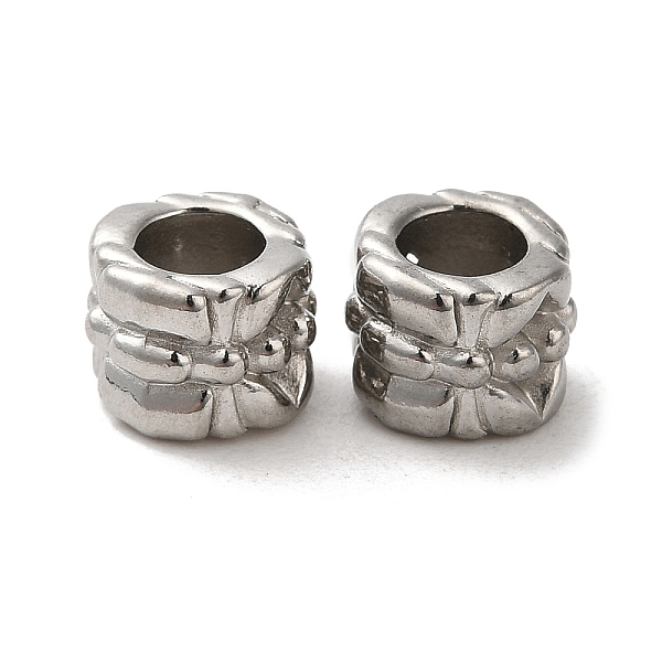

PandaHall 304 Stainless Steel Beads, Large Hole Beads, Column, Stainless Steel Color, 7x5.5mm, Hole: 4mm 304 Stainless Steel Column