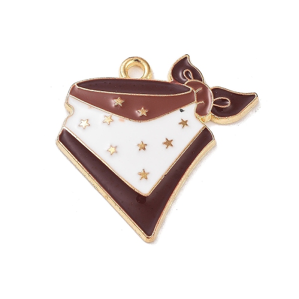 

PandaHall West Cowboy Theme Golden Plated Alloy Enamel Pendants, Scarf, 25x26x2.5mm, Hole: 1.8mm Alloy+Enamel Clothes