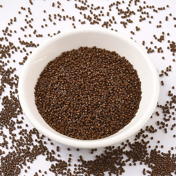 

PandaHall MIYUKI Delica Beads, Cylinder, Japanese Seed Beads, 11/0, (DB2142) Duracoat Dyed Opaque Cognac, 1.3x1.6mm, Hole: 0.8mm, about..., Brown