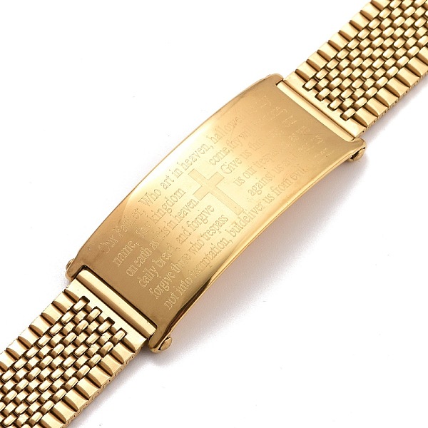 

PandaHall Rectangle with Holy Bible Link Bracelet, Ion Plating(IP) 304 Stainless Steel High Durable Guaranteed Bracelet for Men Women...