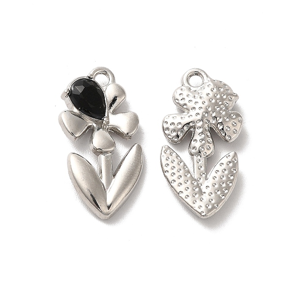 

PandaHall Glass Flower Of Life Pendant, with Platinum Alloy Findings, Lead Free & Cadmium Free, Black, 23x11.5x4mm, Hole: 1.8mm Alloy+Glass...