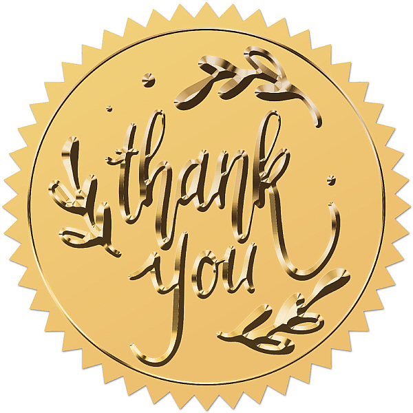 

PandaHall Self Adhesive Gold Foil Embossed Stickers, Medal Decoration Sticker, Word, 5x5cm Metal Word