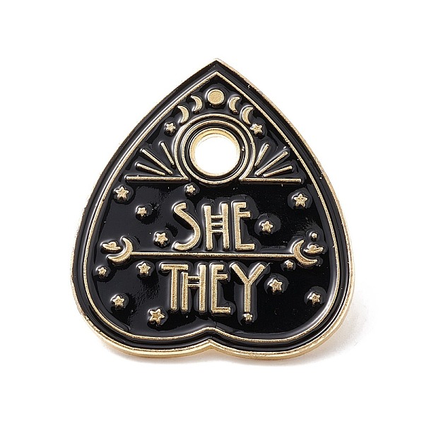 

PandaHall She They Word Enamel Pin, Spade Alloy Badge for Backpack Clothes, Golden, Black, 30x27.5x2mm, Pin: 1mm, Hole: 4mm. Alloy+Enamel...