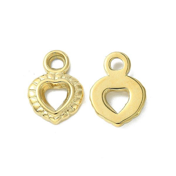 

PandaHall 304 Stainless Steel Pendants, Heart Charms, Real 14K Gold Plated, 18.5x13.5x3.2mm, Hole: 2.8mm 304 Stainless Steel Heart