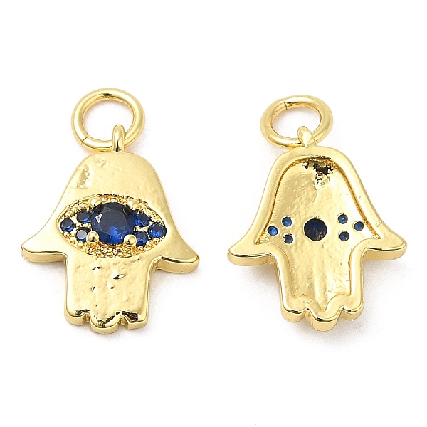 

PandaHall Brass Micro Pave Cubic Zirconia Pendants, Hamsa Hand, Real 18K Gold Plated, 15x12x3mm, Hole: 3mm Brass+Cubic Zirconia Hamsa Hand