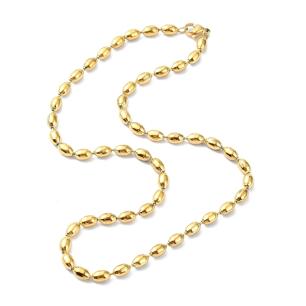 

PandaHall 304 Stainless Steel Necklaces, Oval, Golden, 15.75 inch(40cm) 304 Stainless Steel Oval