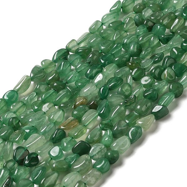 

PandaHall Natural Green Aventurine Beads Strands, Nuggets, 7~14x4~8x4~7mm, Hole: 1mm, about 44~50pcs/strand, 38.5~39.5cm Green Aventurine...