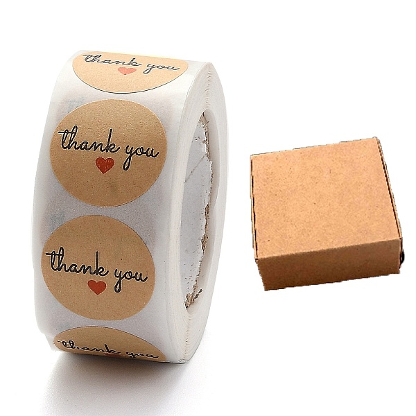 

PandaHall 30Pcs Eco-Friendly Square Folding Kraft Paper Shipping Box, Mailing Box, with Round Dot Thank You Stickers, Brown, Gift Box...