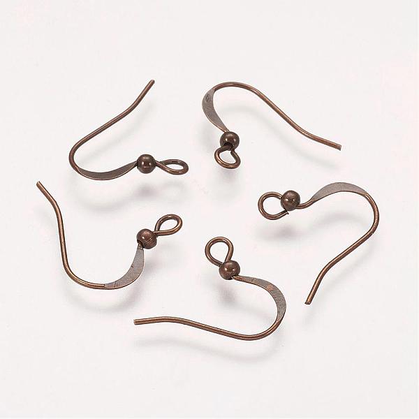 

PandaHall Brass French Earring Hooks, Flat Earring Hooks, with Beads and Horizontal Loop, Lead Free & Nickel Free, Antique Bronze, 15mm...
