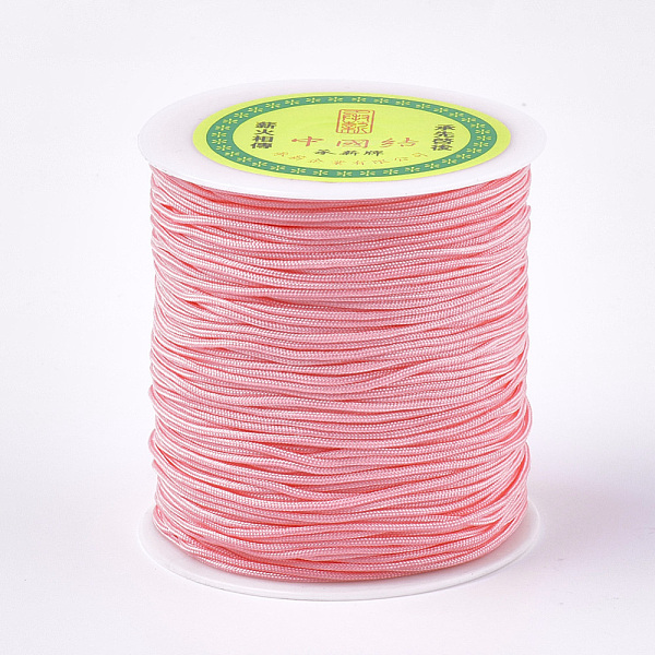 

PandaHall Nylon Thread, Pink, 1.5mm, about 120.29 yards(110m)/roll Nylon Pink