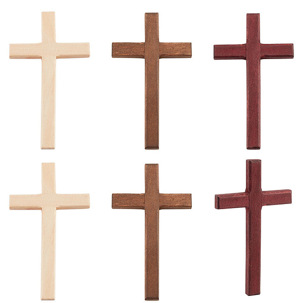 

PandaHall 6Pcs 3 Colors Wooden Cross Wall Decoration, Hand Prayer Holding Cross, Religion, Mixed Color, 120x69.5x9.5mm, 2pcs/color Wood..., Multicolor