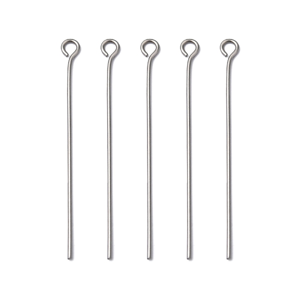 

PandaHall 304 Stainless Steel Eye Pin, 40x0.7mm, Hole: 2mm 304 Stainless Steel