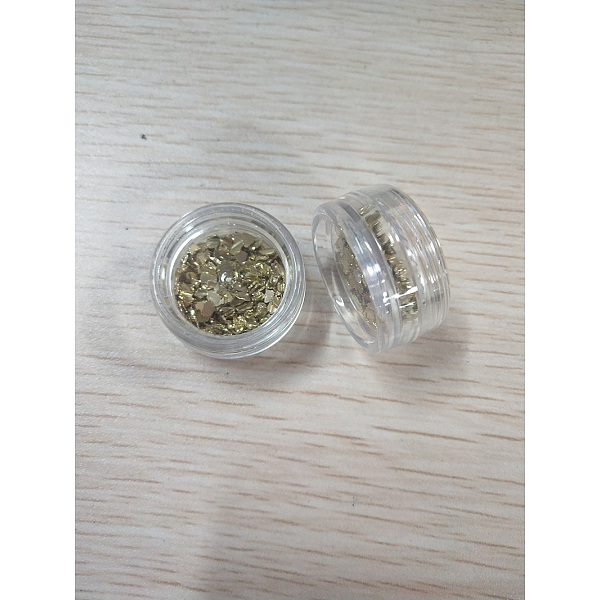 PandaHall Electroplate Glass Beads, For Nail Art Decoration Accessories, No Hole/Undrilled, Chips, Pale Goldenrod, 2~5x1~5x0.5mm, about...