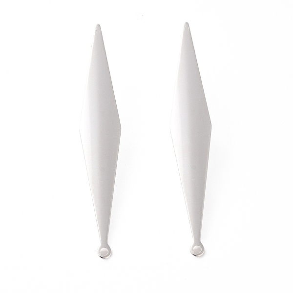 

PandaHall 201 Stainless Steel Stud Earring Findings, with Horizontal Loop and 316 Stainless Steel Pin, Rhombus, 925 Sterling Silver Plated...