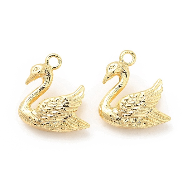 

PandaHall Brass Pendants, Goose Charm, Real 18K Gold Plated, 16.5x15x6.5mm, Hole: 1.5mm Brass Other Animal