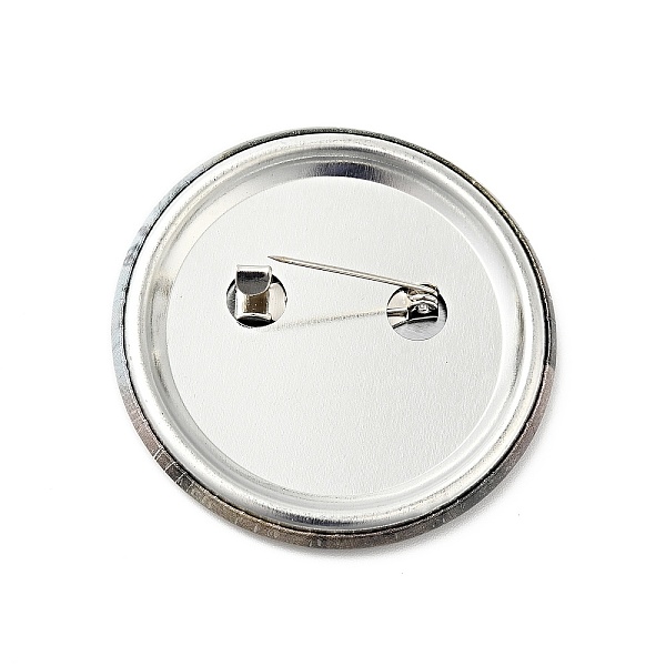 

PandaHall Flat Round Tinplate Safety Brooch Pin, Creative Badge for Backpack Clothes, Cat Pattern, 5.5x44x0.5mm Tinplate Cat Shape
