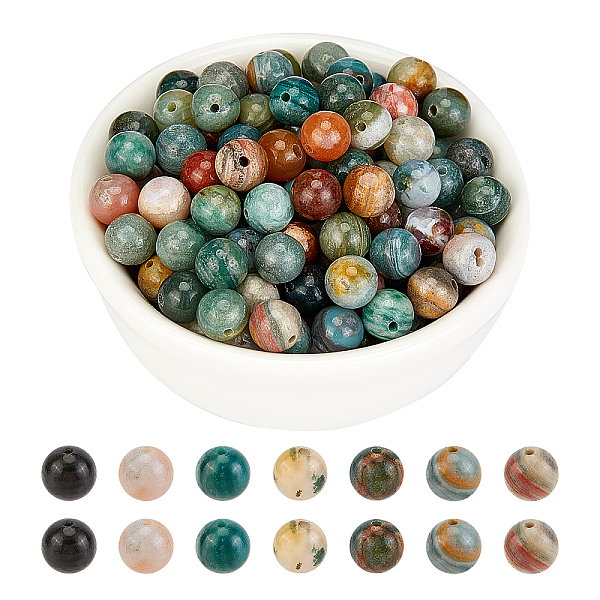 ARRICRAFT Natural Ocean Jasper/Ocean Agate Beads Strands