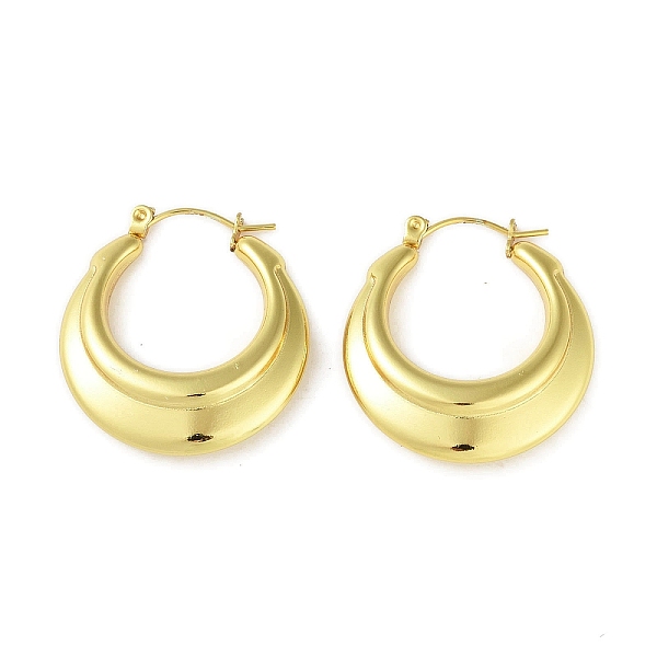

PandaHall Ion Plating(IP) 304 Stainless Steel Hoop Earrings for Women, Ring, Real 18K Gold Plated, 30x8mm 304 Stainless Steel Ring