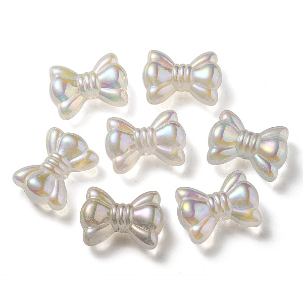 

PandaHall UV Plating Luminous Transparent Acrylic Beads, Glow in The Dark, Bowknot, Clear AB, 24.5x32.5x12mm, Hole: 4mm Acrylic Bowknot..., White