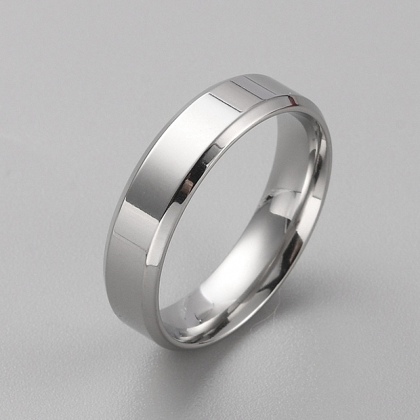 

PandaHall Stainless Steel Simple Plain Band Ring for Men Women, Stainless Steel Color, US Size 10 1/2(20.1mm) Stainless Steel
