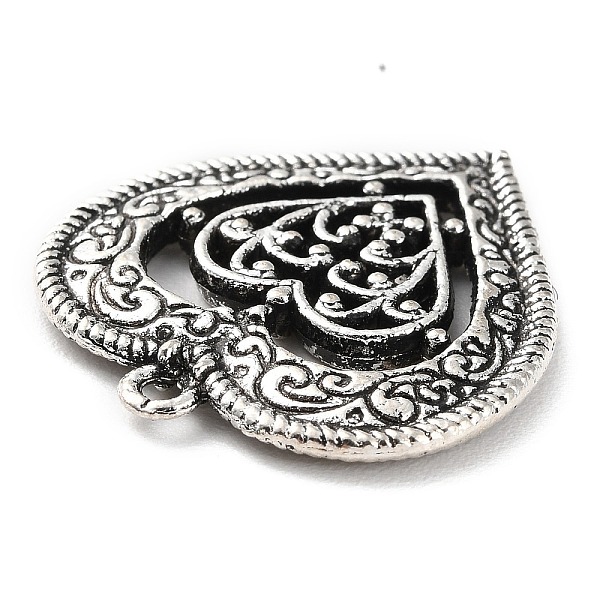 

PandaHall Tibetan Style Alloy Pendants, Heart, Antique Silver, 29.5x27x3mm, Hole: 1.6mm, about 106pcs/500g Alloy Heart