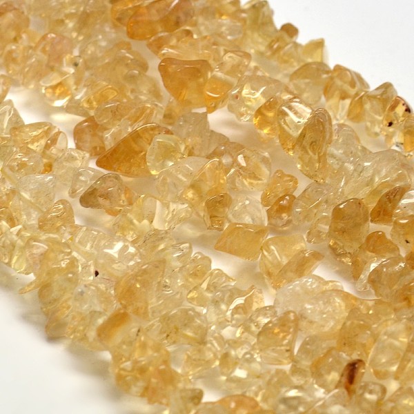 

PandaHall Chip Natural Citrine Beads Strands, Dyed & Heated, 5~8x5~8mm, Hole: 1mm, 34 inch Citrine Chip