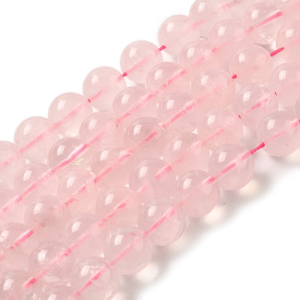 

PandaHall Natural Rose Quartz Beads Strands, Round, 10mm, Hole: 1mm, about 36~37pcs/strand, 14.37''~14.76''(36.5~37.5cm) Rose Quartz Round