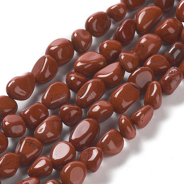 

PandaHall Natural Red Jasper Beads Strands, Nuggets, 6~9x5~7x4mm, Hole: 0.8mm, 15.35 inch(39cm) Red Jasper Nuggets