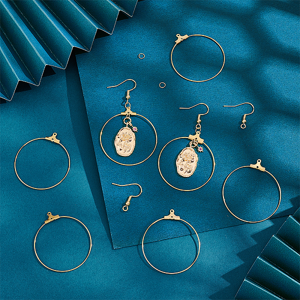 Unicraftale DIY Big Circle Drop Earrings Makinig Kit