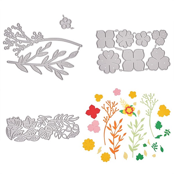 

PandaHall 3Pcs 3 Style Leaf & Flower Frame Carbon Steel Cutting Dies Stencils, for DIY Scrapbooking/Photo Album, Decorative Embossing DIY...