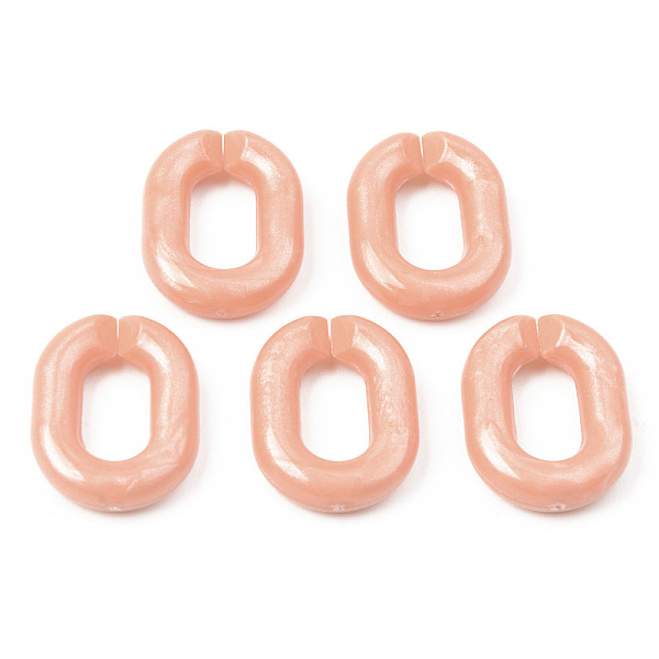 

PandaHall Opaque Acrylic Linking Rings, Quick Link Connectors, For Jewelry Cable Chains Making, Oval, Dark Salmon, 19x14x4mm, Inner Diameter...