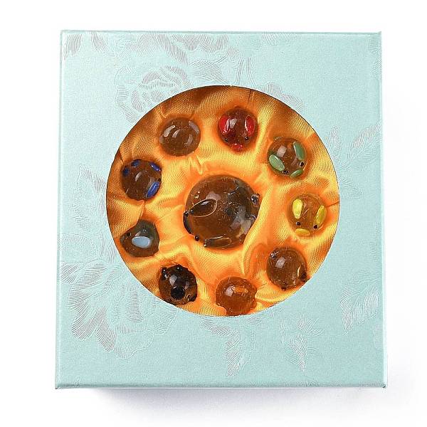 

PandaHall Glass Display Decorations, Pig, Mixed Color, 17x16x17.5mm and 30x30x32mm, 10pcs/set Glass Pig Multicolor