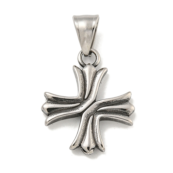 

PandaHall 316 Surgical Stainless Steel Pendants, Cross Charm, Antique Silver, 26.5x22x3.2mm, Hole: 7.9x5.2mm 316 Surgical Stainless Steel...