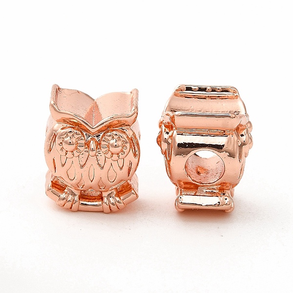 

PandaHall Rack Plating Alloy European Beads, Large Hole Beads, Long-Lasting Plated, Cadmium Free & Lead Free, Owl, Rose Gold, 12x10x10mm...