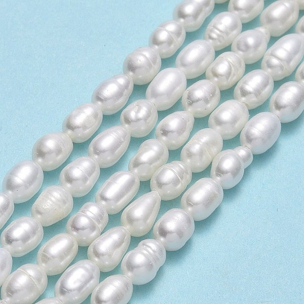 

PandaHall Natural Cultured Freshwater Pearl Beads Strands, Rice, Linen, 5.5~7.5x3.8~4.2mm, Hole: 0.6mm, about 58~60pcs/strand..., Brown