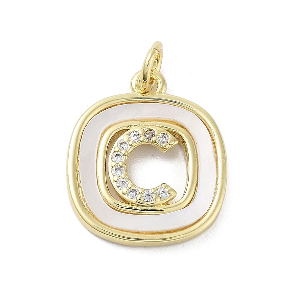

PandaHall Rack Plating Brass Micro Pave Clear Cubic Zirconia Pendants, with Shell, Cadmium Free & Lead Free, Long-Lasting Plated, Real 18K...