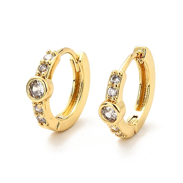 

PandaHall Clear Cubic Zirconia Hoop Earrings, Brass Jewelry for Women, Cadmium Free & Nickel Free & Lead Free, Real 18K Gold Plated...