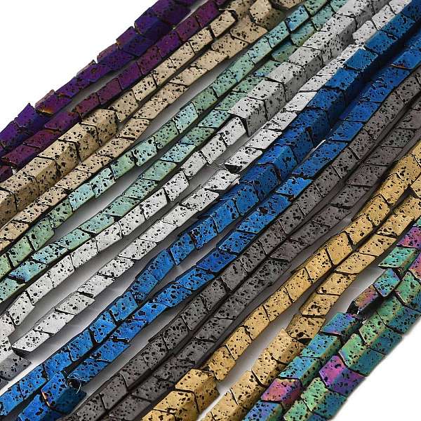 

PandaHall Electroplated Natural Lava Rock Beads Strands, Arrow, Mixed Color, 9x8.5x4mm, Hole: 1mm, about 57pcs/strand, 16.54''(42cm) Lava...