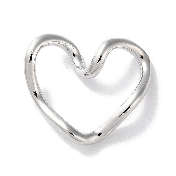 

PandaHall Rack Plated Brass Heart Links, Long-Lasting Plated, Lead Free & Cadmium Free, Platinum, 16x18x6mm Brass Heart
