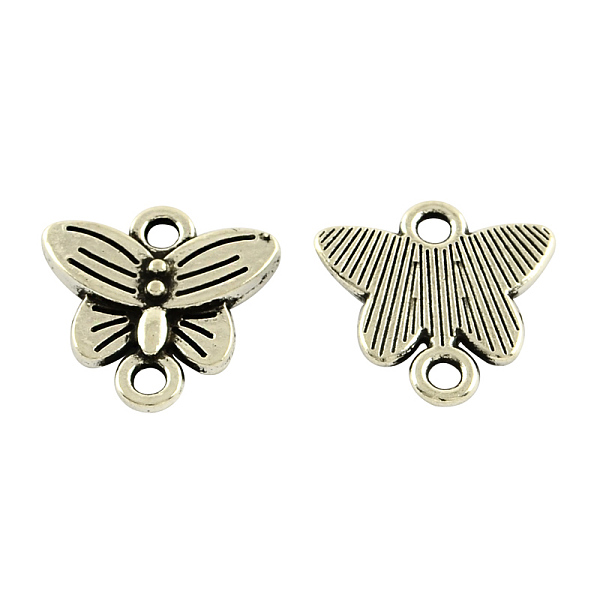 

PandaHall Butterfly Tibetan Style Alloy Links connectors, Cadmium Free & Lead Free, Antique Silver, 14x14.5x2mm, Hole: 2mm Alloy Butterfly