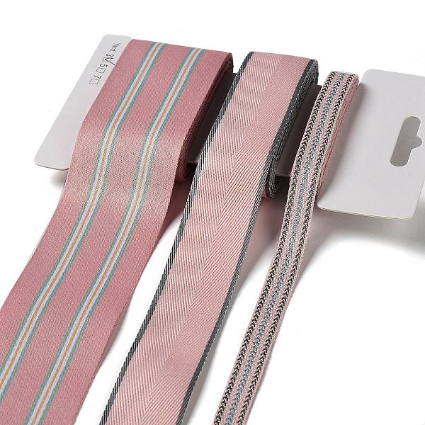 

PandaHall 9 Yards 3 Styles Polyester Ribbon, for DIY Handmade Craft, Hair Bowknots and Gift Decoration, Pink Color Palette, Pink, 3/8~1-5/8...