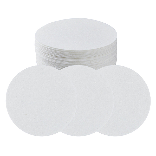 

PandaHall SUPERFINDINGS 80Pcs Flat Round Microwave Kiln Papers, Ceramic Fiber Paper for Glass Fusing, White, 116x1mm Fibre White